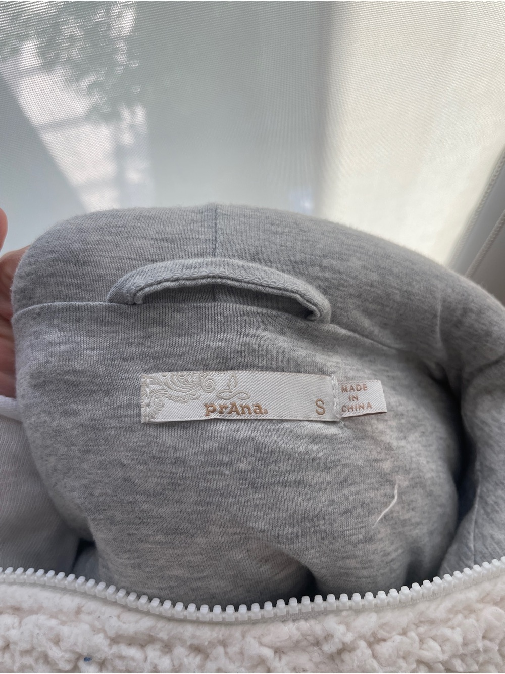 Prana Cream Sherpa Half-Zip Hoodie - Picture 3 of 4